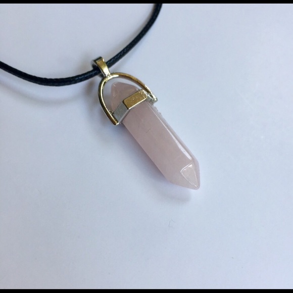 Rose Quartz Love Stone Chakra Necklace - Picture 6 of 8